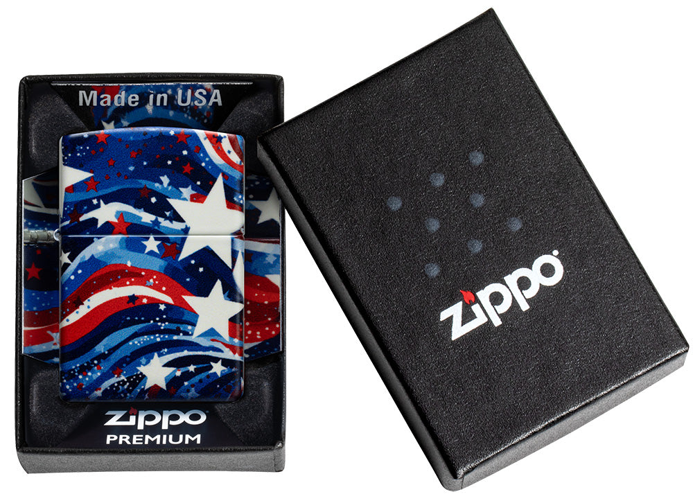 Wzór w gwiazdy i paski w stylu retro