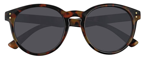 Widok z przodu Okulary przeciwsłoneczne Zippo okrągłe havana brązowe z czarnymi szkłami