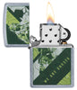 Zapalniczka Zippo Tom Clancy's Ghost Recon® w zielonym kamuflażu z żołnierzem otwartym płomieniem
