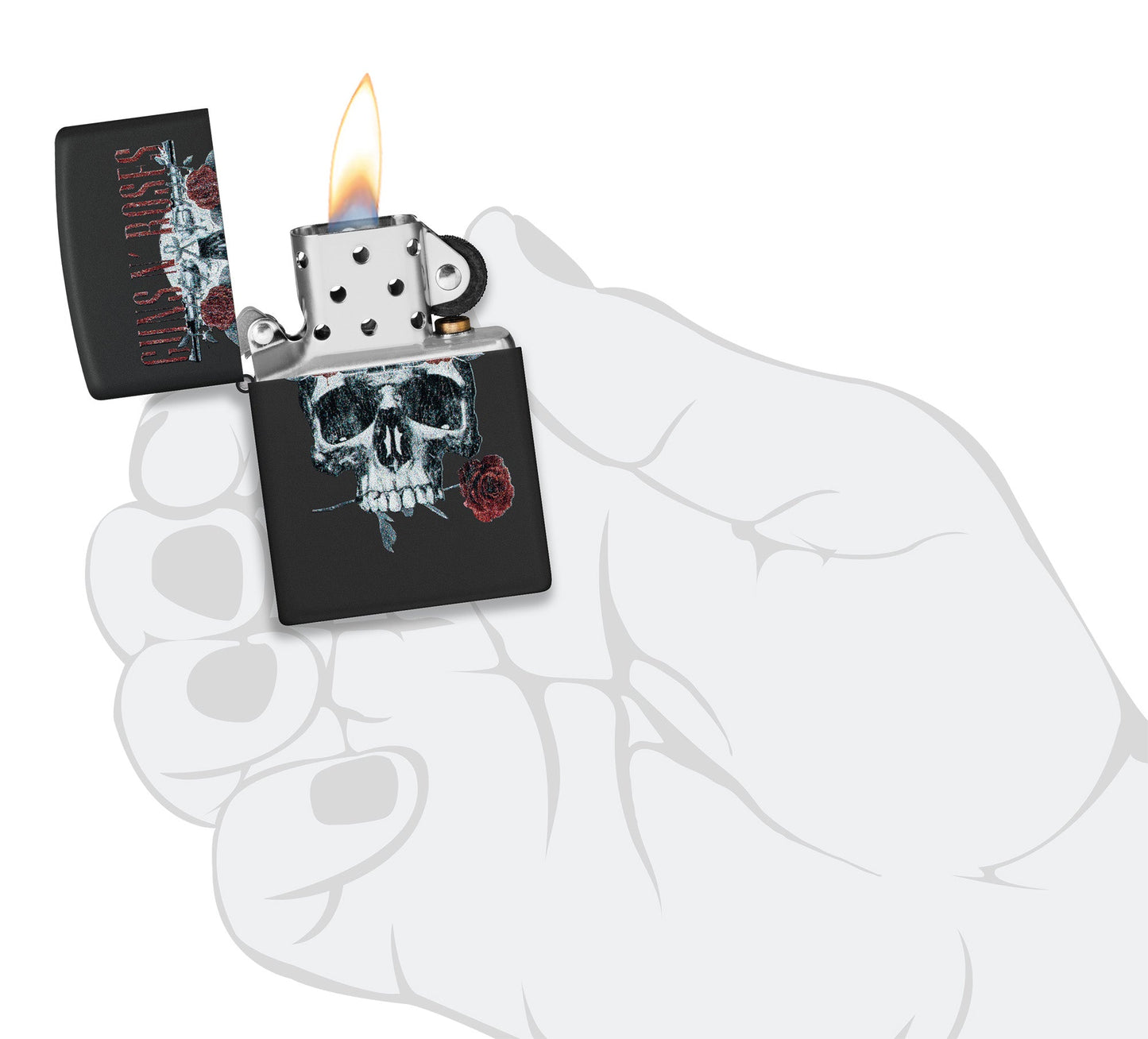 Wzór Guns N' Roses Flower Skull