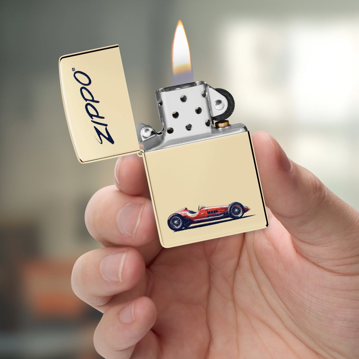 Wzór Samochód wyścigowy Zippo