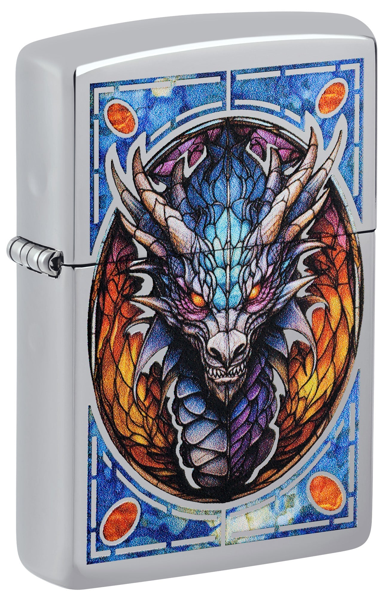 Wzór Smok z barwionego szkła