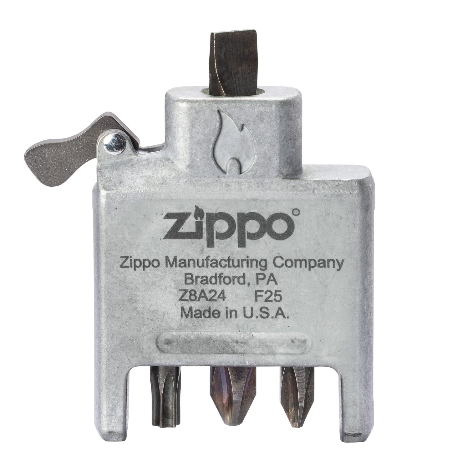 Śrubokręt Bit Safe z obudową o szczotkowanym chromowanym wykończeniu