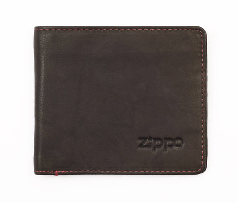 Widok z przodu zamknięty portfel z logo Zippo format poziomy