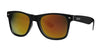 Widok z przodu 3/4 kąta Zippo Okulary przeciwsłoneczne kwadratowe czarne z pomarańczowymi soczewkami