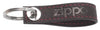 Widok z przodu skórzany breloczek z logo Zippo