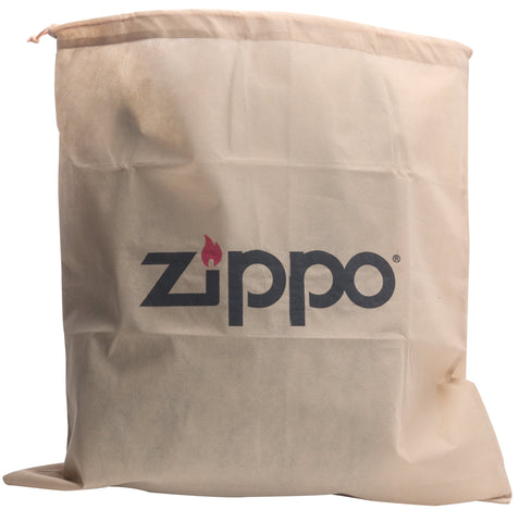  Plecak Zippo brązowy połączenie płótna i skóry zapakowany w worek ochronny