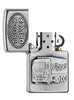 Zapalniczka Zippo chrom z ciężarówką Zippo otwarta