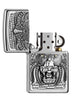 Zapalniczka Zippo emblemat z lwem z dziką grzywą otwarta