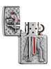 Zapalniczka Zippo emblemat ze stojącym Templariuszem otwarta