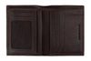 Skórzany portfel Zippo brązowy z logo Zippo otwarty