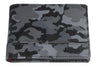 Widok z przodu skórzany portfel Zippo szary wzór moro z logo Zippo