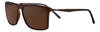 Widok z przodu Okulary przeciwsłoneczne Zippo 3/4 kątowe kwadratowe brązowe