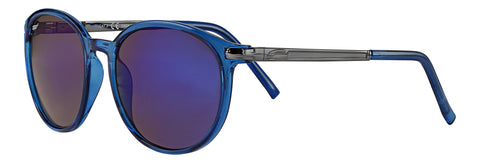Okulary przeciwsłoneczne Zippo Widok z przodu ¾ kątowe z metalu i plastiku w kolorze niebieskim