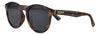 Widok z przodu 3/4 kątowe okulary przeciwsłoneczne Zippo okrągłe havana brązowe z czarnymi szkłami