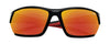 Okulary przeciwsłoneczne Zippo z widokiem z przodu z czarnymi oprawkami i pomarańczowymi szkłami