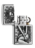 Zapalniczka Zippo chrom emblemat z panną otwarta