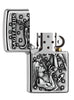 Zapalniczka Zippo chrom emblemat ze strzelcem otwarta