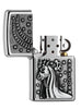  Zapalniczka Zippo chrom emblemat z koziorożcem otwarta