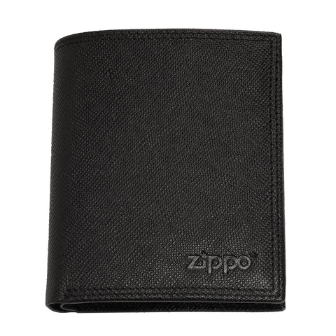 Portfel Zippo ze skóry saffiano z logo Zippo widok z przodu 