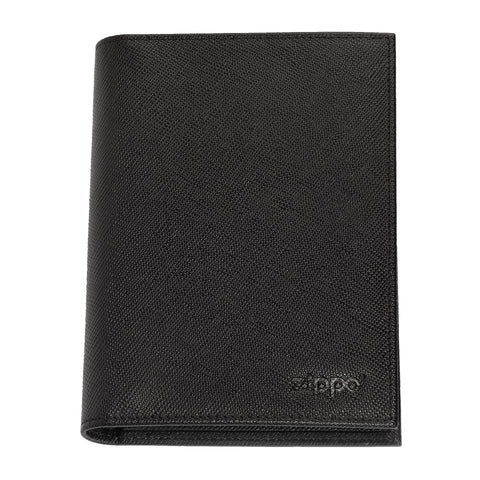 Widok z przodu portfel Zippo z logo Zippo ze skóry saffiano