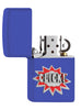  Zapalniczka Zippo niebieska emblemat z napisem Click otwarta