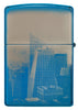 Zapalniczka Zippo z widokiem z tyłu 360 stopni polerowana na niebiesko z panoramą Nowego Jorku Tylko online