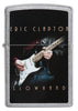 Zapalniczka Zippo z przodu chromowana z kolorowym wizerunkiem Erica Claptona grającego na gitarze