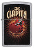 Zapalniczka Zippo z przodu chromowana z kolorowym wizerunkiem czerwonej gitary Erica Claptona