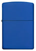 Widok z przodu zapalniczka Zippo Royal Blue Matte model podstawowy