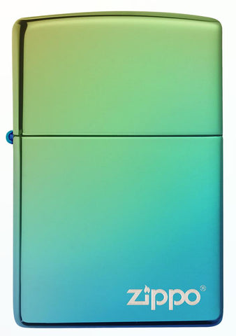 High Polish Teal Zippo Logo