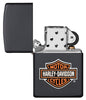 Zapalniczka Zippo Harley-Davidson® czarny mat z nadrukiem Texture Print Logo Online Tylko otwarta bez płomienia