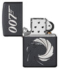 Zapalniczka Zippo James Bond 007 czarna matowa z logo jako nadruk teksturowy Online Tylko otwarte bez płomienia