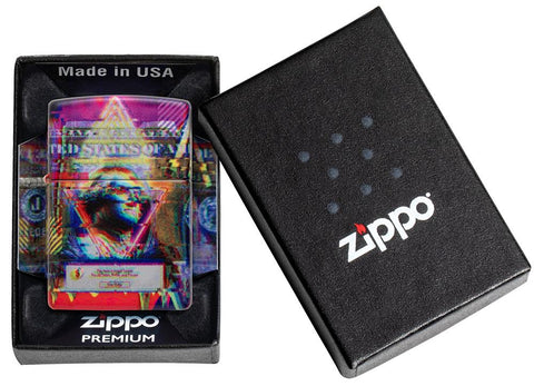 Zapalniczka Zippo 540 Degree Design Dollar Bill with George Washington Online Only in Opened Premium Gift Box
