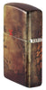 Widok z boku widok z tyłu zapalniczka Zippo White Matte 540° Color Image z piracką mapą i statkiem