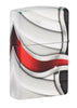 Widok z boku zapalniczka Zippo White Matte Color Image 540 stopni z płomieniem Zippo