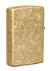 Widok z tyłu 3/4 kąta Zapalniczka Zippo Basic Model Tumbled Brass