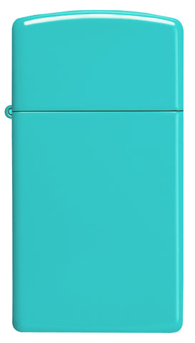 Widok z przodu Zapalniczka Zippo Slim Flat Turquoise model podstawowy
