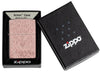 Zapalniczka Zippo Armor Rose Gold z głębokim płomieniem grawerowanym tylko online w otwartym pudełku upominkowym