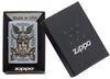 Zapalniczka Zippo chrom Odyn w hełmie w otwartym pudełku