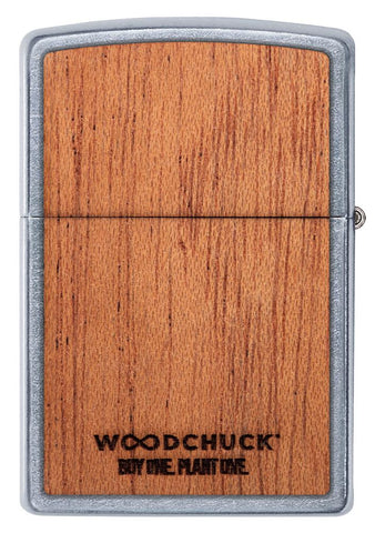 Widok z tyłu zapalniczka Zippo Woodchuck czaszka z wężem