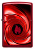 Vue de face du briquet tempête Zippo Red Swirl Design