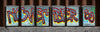 Widok z przodu zapalniczki Zippo Black Crackle limitowana edycja Mur Berliński z wzorem graffiti wszystkie razem w rzędzie
