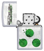 Widok z przodu zapalniczka Zippo chrom szczotkowany motyw Tom Clancys Splinter Cell® otwarta