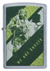 Zapalniczka Zippo widok z przodu Tom Clancy's Ghost Recon® zielony kamuflaż z żołnierzem