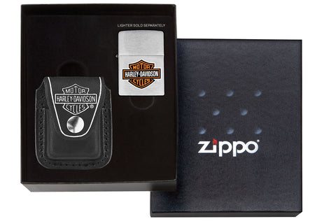 Pudełko prezentowe Zippo z Harley-Davidson® Leather Pouch Czarne