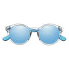 Okulary przeciwsłoneczne Zippo Widok z przodu z przezroczystą oprawką, soczewkami i zausznikami w kolorze jasnoniebieskim