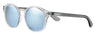 Zippo Okulary przeciwsłoneczne widok z przodu ¾ kąta z przezroczystą oprawką i zausznikami, czarne