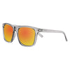 Widok z przodu 3/4 kątowe okulary Zippo Pomarańczowe soczewki z szarymi przezroczystymi oprawkami