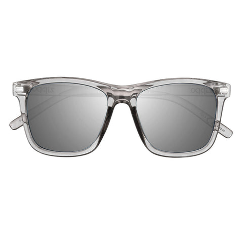 Widok z przodu Okulary przeciwsłoneczne Zippo Szare soczewki z szarymi przezroczystymi oprawkami